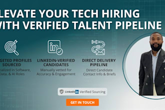 source tech candidates with verified linkedin profiles