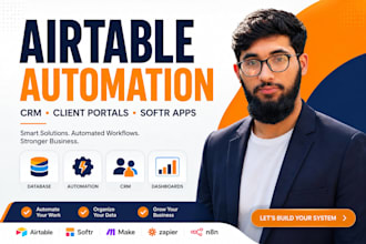 set up airtable database, airtable automation, and softr app