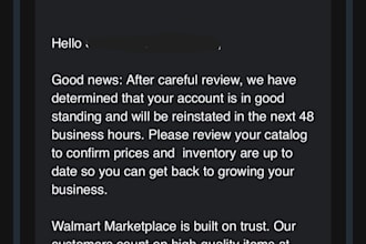 reinstate amazon or walmart suspended account and release payments
