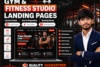 design a gym or yoga studio site with a booking system