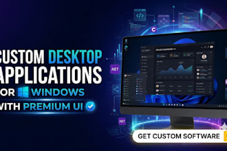develop custom desktop applications with premium UI for windows