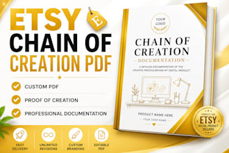 create etsy chain of creation PDF generator