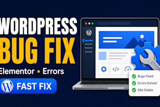 fix urgent wordpress and elementor website issues
