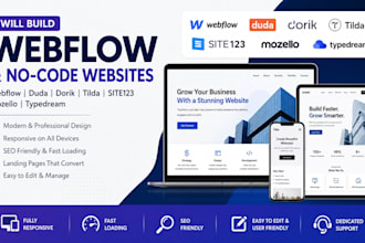 build webflow duda dorik tilda site123 mozello typedream landing page website