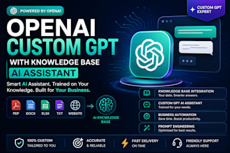build openai custom gpt wit knowledge base ai assistance