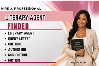write query letter, book proposal, synopsis and submit book to literary agents