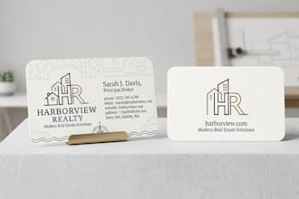 design a business card with a clean, crisp, and vibrant look