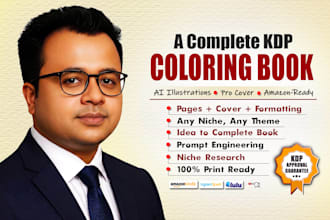create a complete kdp coloring book with cover for amazon