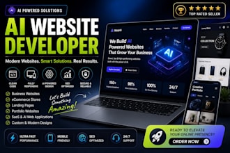 create a modern ai website with responsive web design