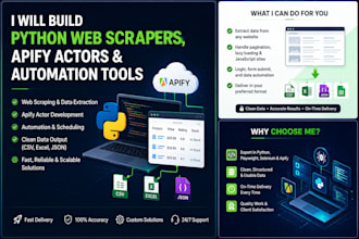 develop a custom python web scraper and apify actor