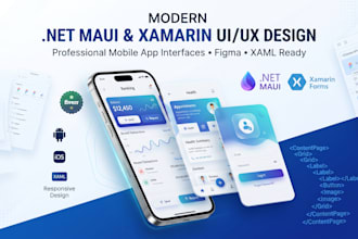 design modern  dot net maui or xamarin forms UI UX for mobile apps