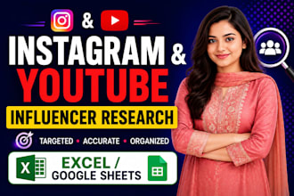 research targeted instagram and youtube influencers