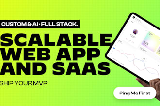 develop custom software, web app, saas platform, or ai saas development