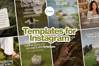 design aesthetic custom instagram templates in canva