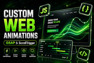 create professional gsap scroll animations and javascript interactions