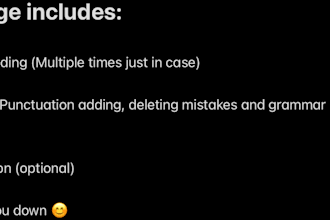 proofread your work and edit any mistakes