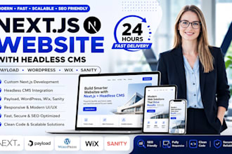 develop nextjs website with headless cms like payload, wordpress, wix, sanity