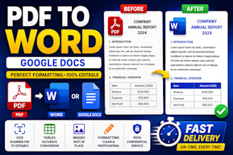 convert PDF to word, google docs with perfect formatting