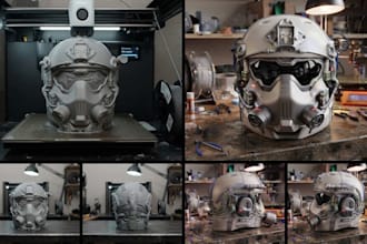 3d cosplay helmet wearable mask, armor props design stl for print and paint