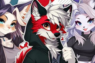 draw furry art, fursona, furry pfp, furry oc and anthro art
