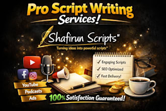 write engaging youtube, ads, and podcast scripts