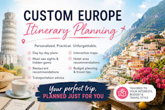 create a personalised europe travel itinerary for your trip
