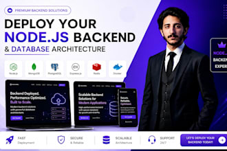 develop your nodejs backend and database architecture