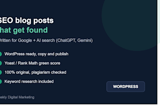 do SEO article writing and website content writing