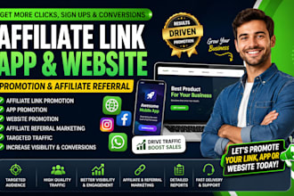 do affiliate link promotion, app and website marketing, affiliate referral link