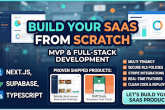 design and develop a full stack saas product from scratch