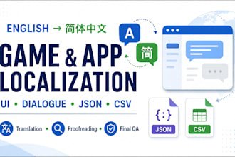 localize english games and apps into simplified chinese