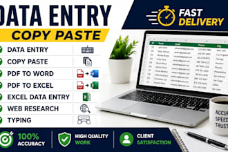 do data entry and copy paste