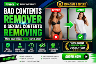 remove bad contents such as sexual contents, nudge images