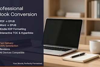 convert PDF and word to epub, kindle KDP ebook