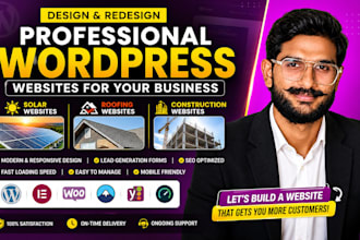 design solar, roofing, construction, electrician website