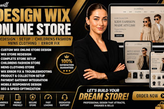 design wix online store setup childrens fashion store mens clothing error fixing