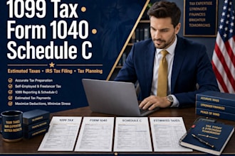 file 1099 tax, form 1040, schedule c, estimated taxes and tax planning fast
