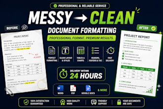 professionally format, edit, and redesign your word document
