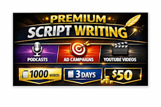 write premium long form podcast scripts
