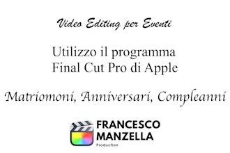 video editing di foto e musica per eventi