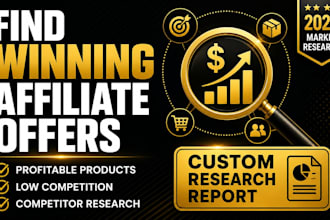 research profitable affiliate product and winning offers for your niche