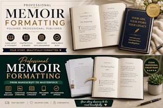 professionally format your memoir for KDP and ingramspark