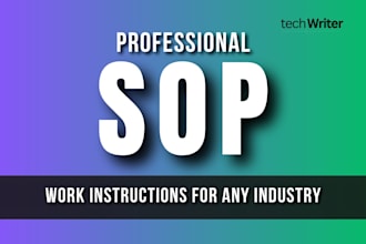 write clear sops, process docs and policy manuals