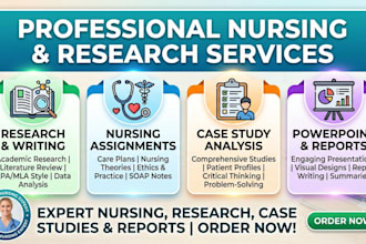 do research, nursing, case study, report writing, powerpoint