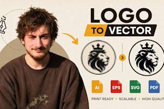 do vector tracing, convert logo to vector, svg ai eps print ready design