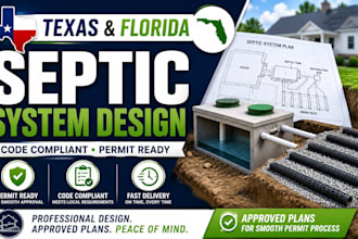 design texas florida septic tank systems with code compliant permit drawings