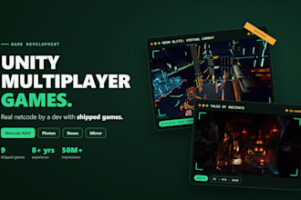 develop 2d or 3d unity multiplayer games with steam photon or netcode