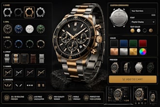 build 2d 3d watch cases dials product configurator kickflip zakeke pod