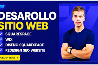 desarrollo squarespace wix sitio web diseno wordpress website design