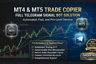 program mt4 or mt5 forex trade copier, telegram trade copier, signal copier bot